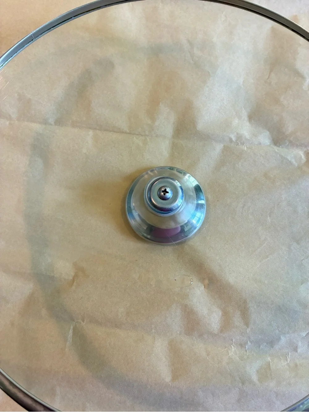Le Creuset Replacement Tempered Glass Lid w/Brushed SS Knob; 9.5” Lid